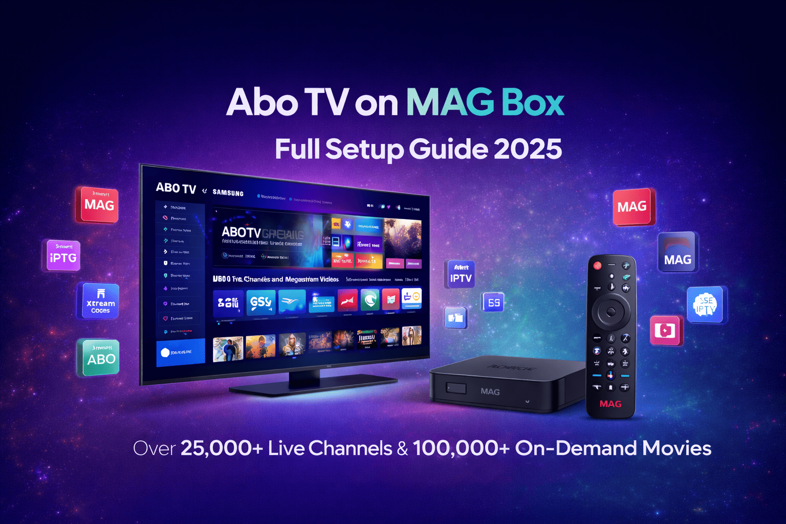 Abo TV IPTV streaming on MAG Box IPTV set-top box